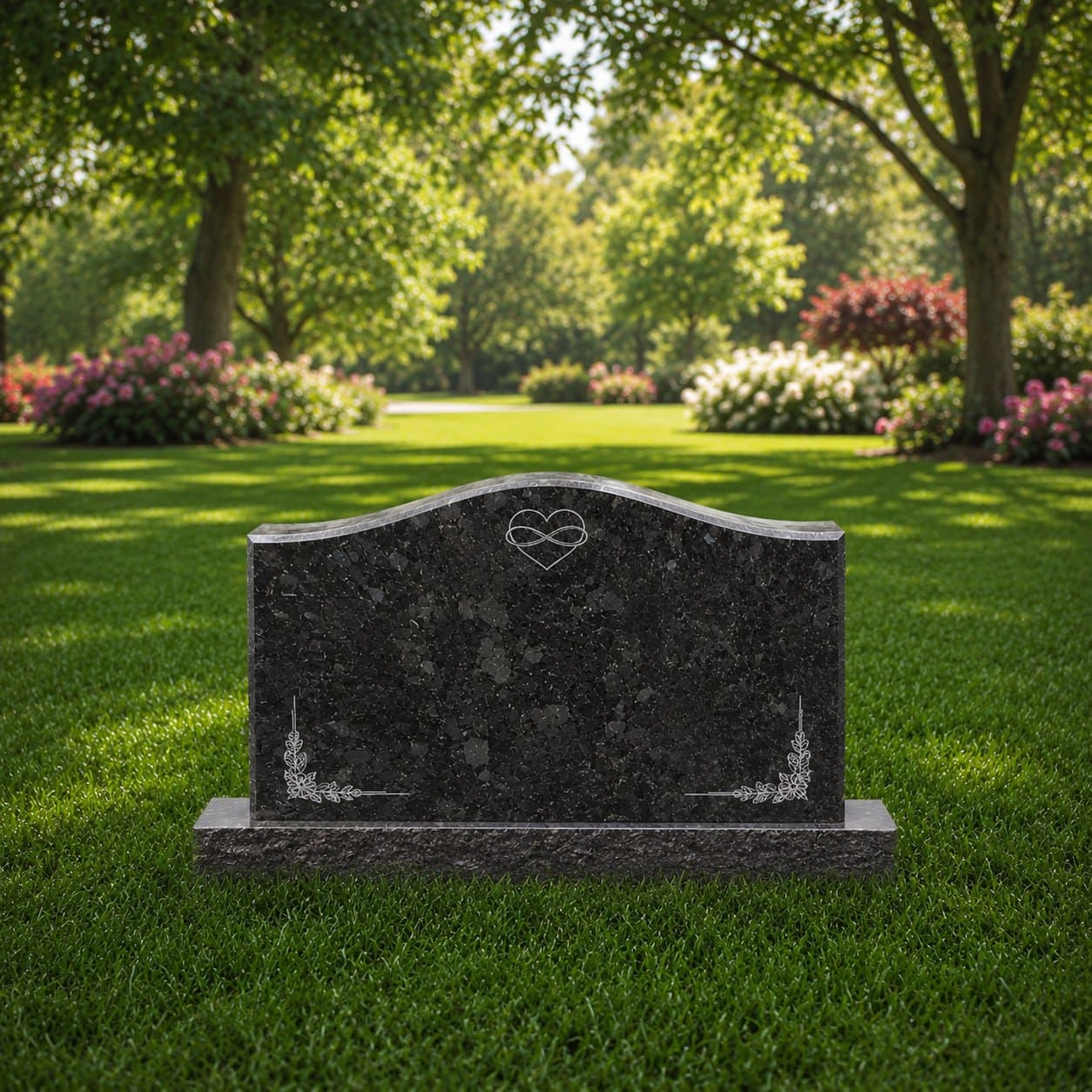 Upright Serpentine Headstone Upright Serpentine Headstone