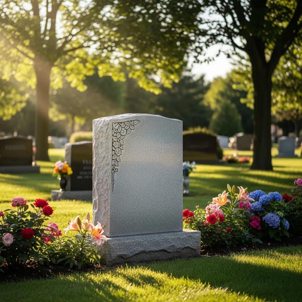 elegant headstone in a tranquil cemetery symbolizing transparent memorial pricing 40535b06 f74e 466e b8cf b913e391ac2d