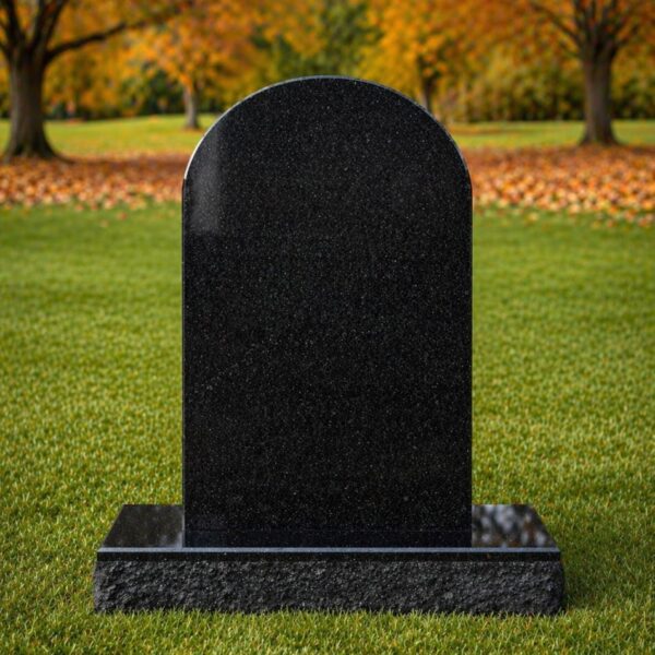 Simple Arched Upright Headstone
