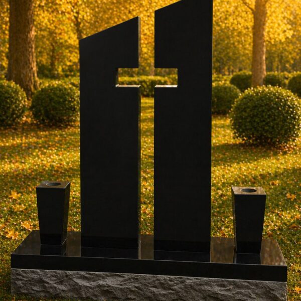 Companion Headstone with Split Design