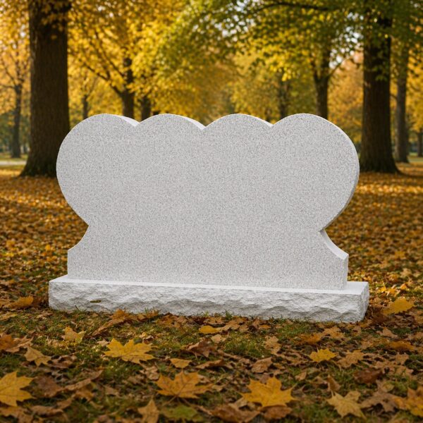 Triple Heart Companion Headstone
