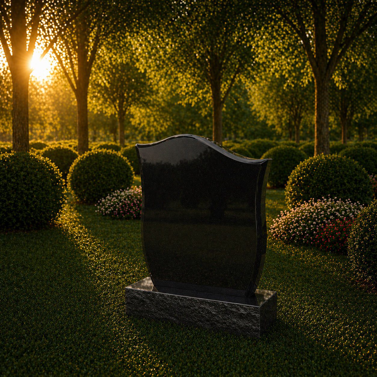 photo_2026-04-30_12-50-15 Curved Shape Upright Granite Headstone - Image 1