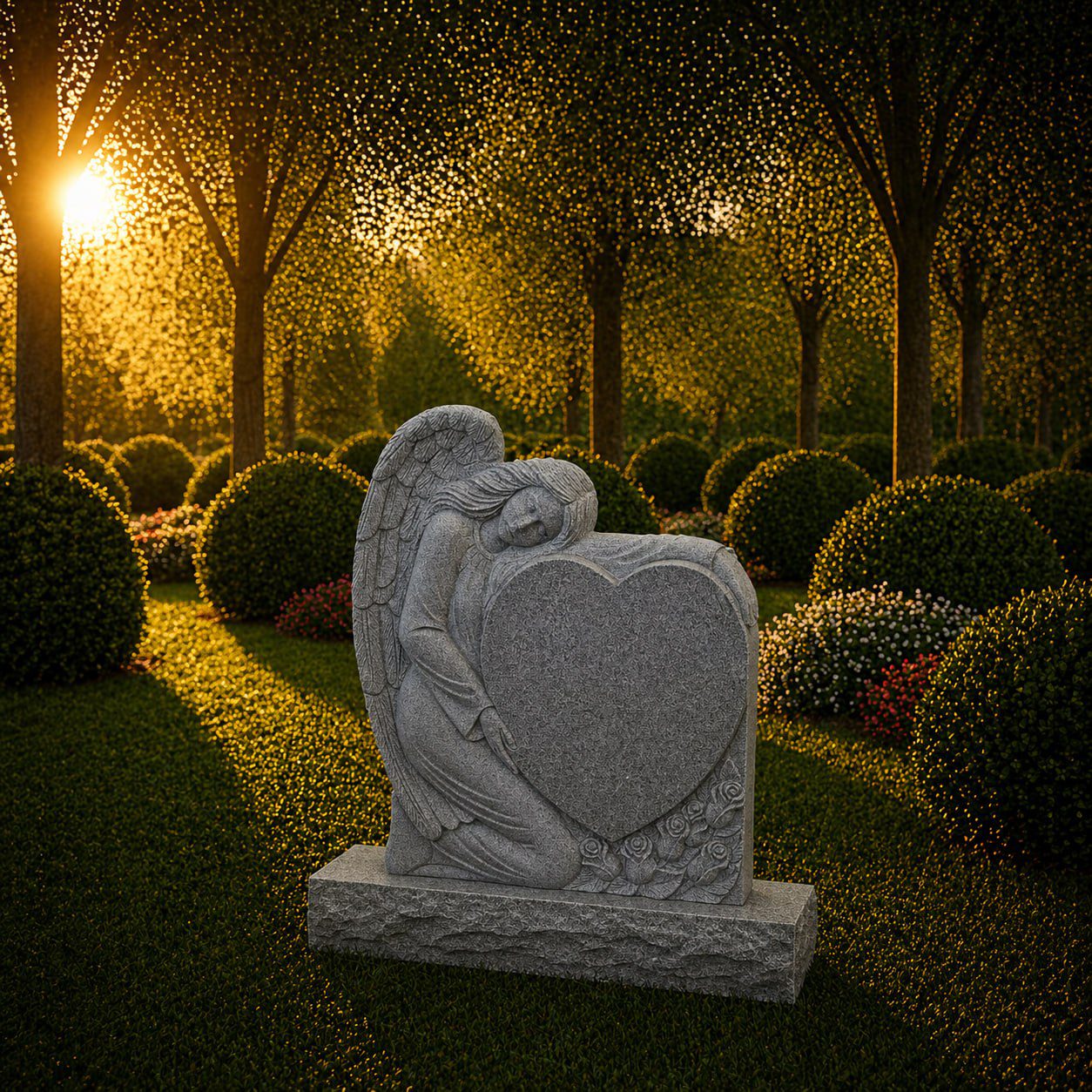 photo_2026-04-30_16-41-00 Angel & Heart Granite Headstone - Image 1