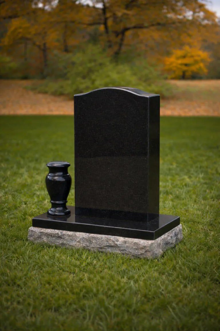 photo_2026-04-30_21-33-47 Serpentine Upright Granite Headstone with Vase