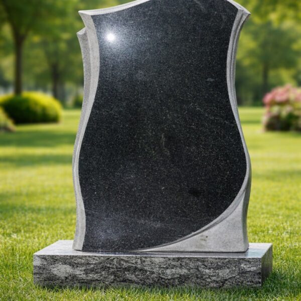 Modern Ogee Upright Granite Headstone