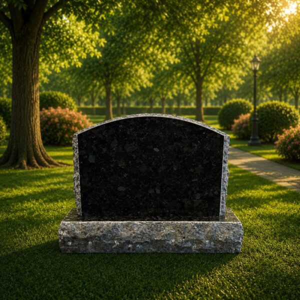 Black Granite Upright Headstone 25 x 6 x 18