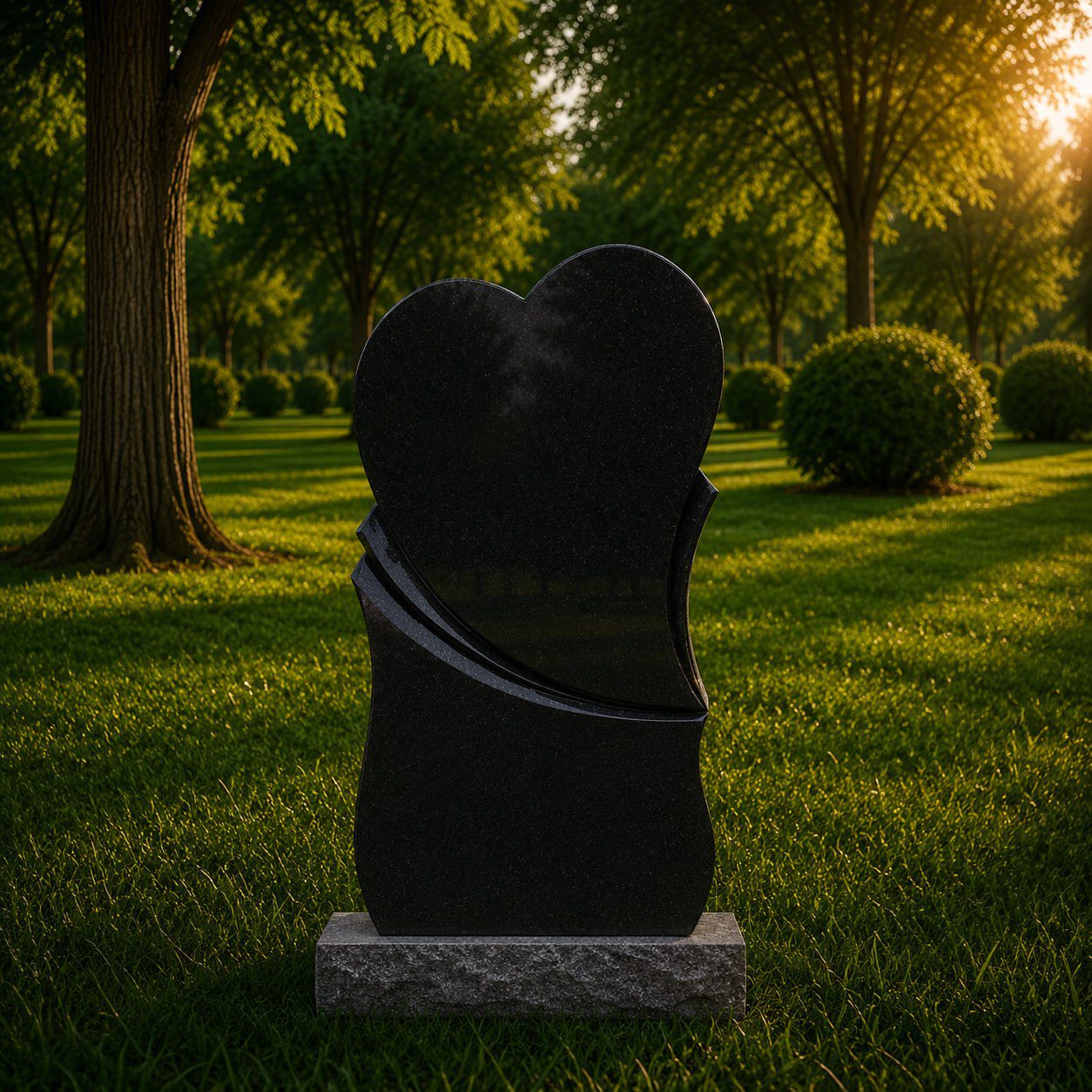 Shape Headstone Lápida vertical de granito doble con parte superior arqueada (Copy) (Copy) (Copy) (Copy) (Copy)
