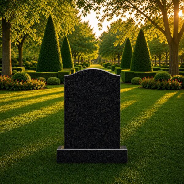Black Granite Headstone 20 x 8 x 32