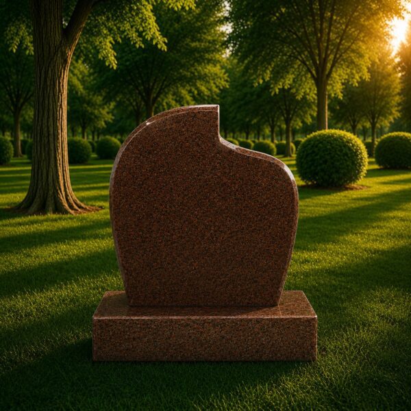 Red Granite Upright Headstone 18  x 3 x 18
