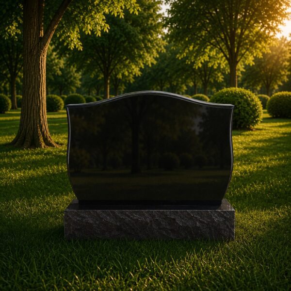 Black Granite Upright Headstone 28 x 3 x 16