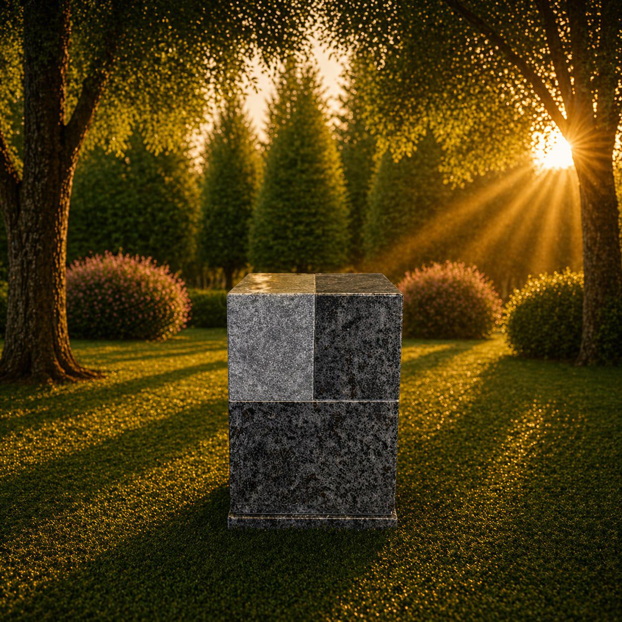 photo_2026-05-01_17-24-43 Cube Granite Cremation Urn - Image 1