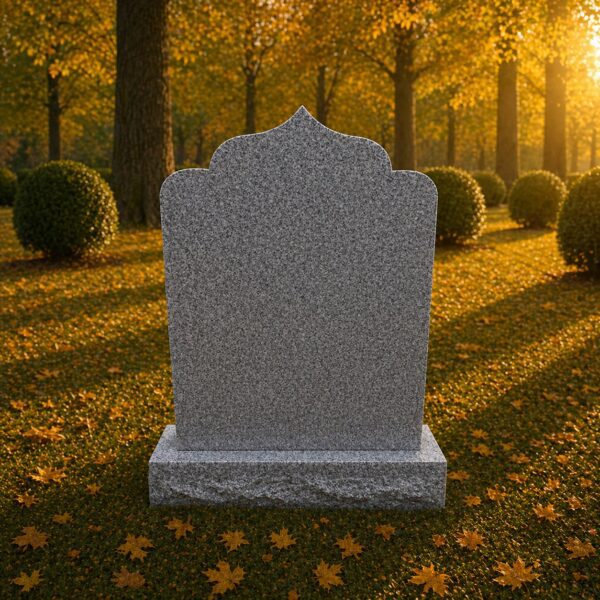 Classic Arched Upright Granite Headstone