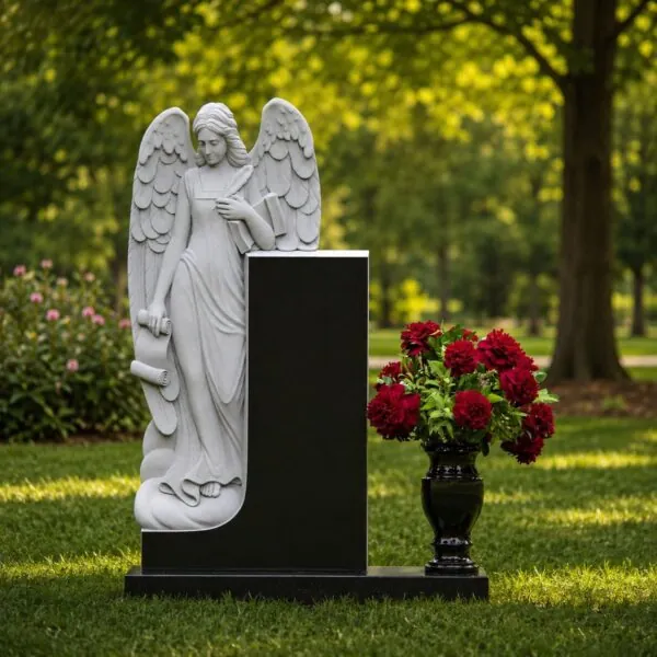 Angel Shape Granite Headstone