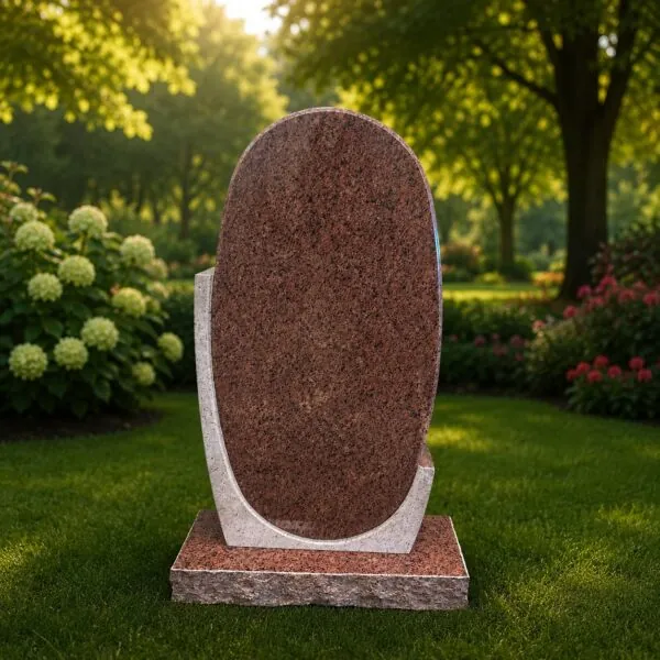 Oval Upright Granite Headstone