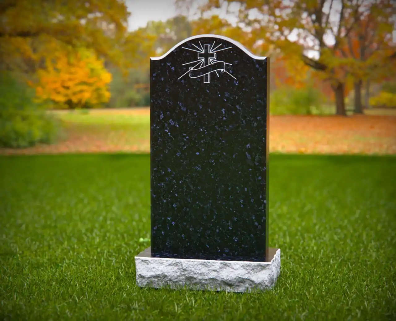 Arched Upright Headstone