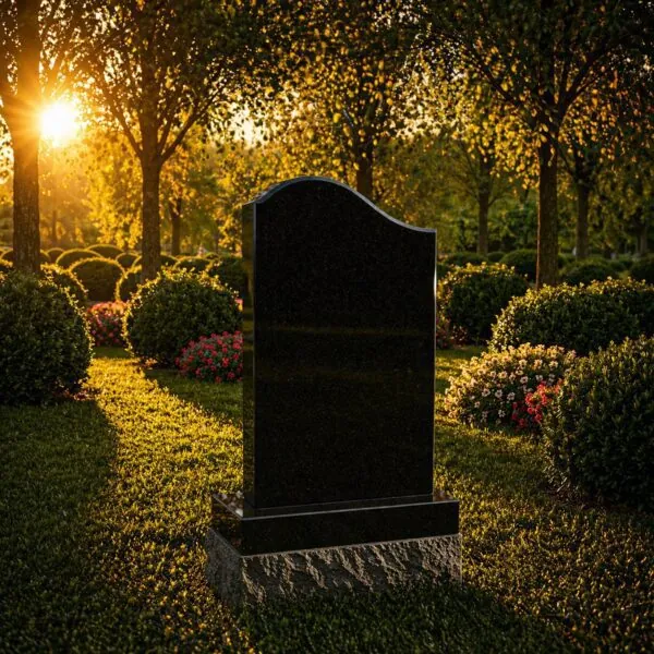 Serpentine Upright Headstone 12 x 2 x 26