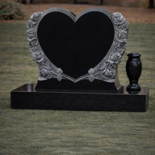 Special Shape Heart Granite Headstone