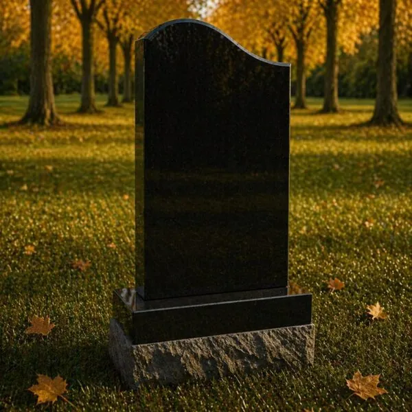Serpentine Upright Headstone 15 x 2 x 30