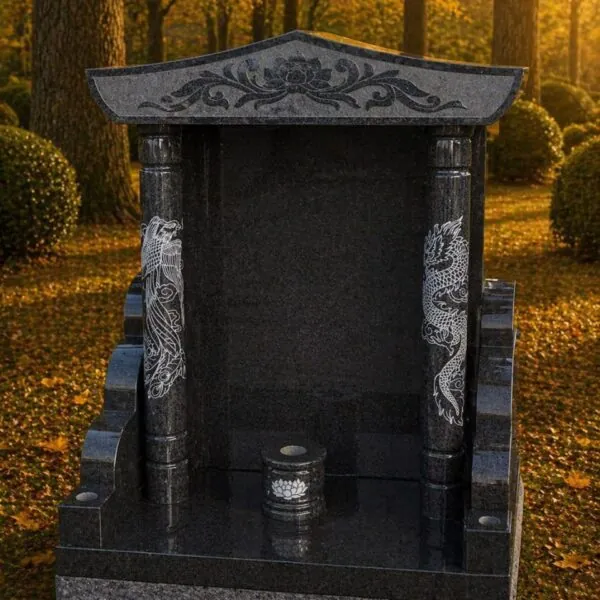 Asian-Style Memorial with Pagoda Roof