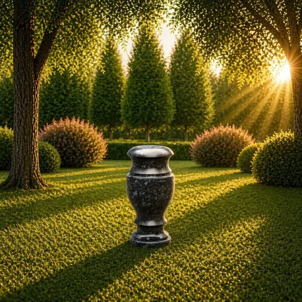 Granite Memorial Vase 4 x 4 x 10