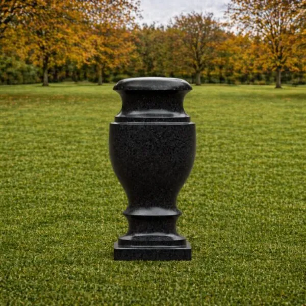 Granite Memorial Vase 6 x 6 x 12